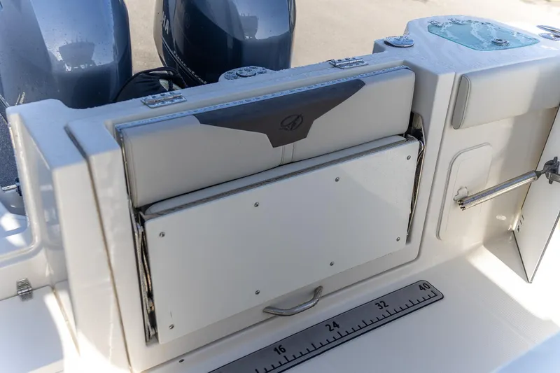 Slide: The Image of Dashboard of 2022 Sailfish 272 CC boat with Garmin displays and controls. - 8