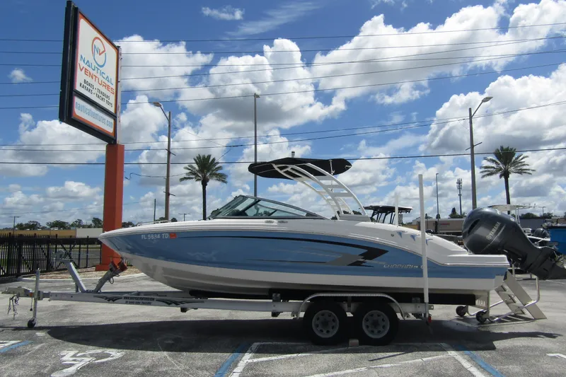 Slide: The Image of 2022 Chaparral 23 SSi boat on trailer at Nautical Ventures dealership. - 3