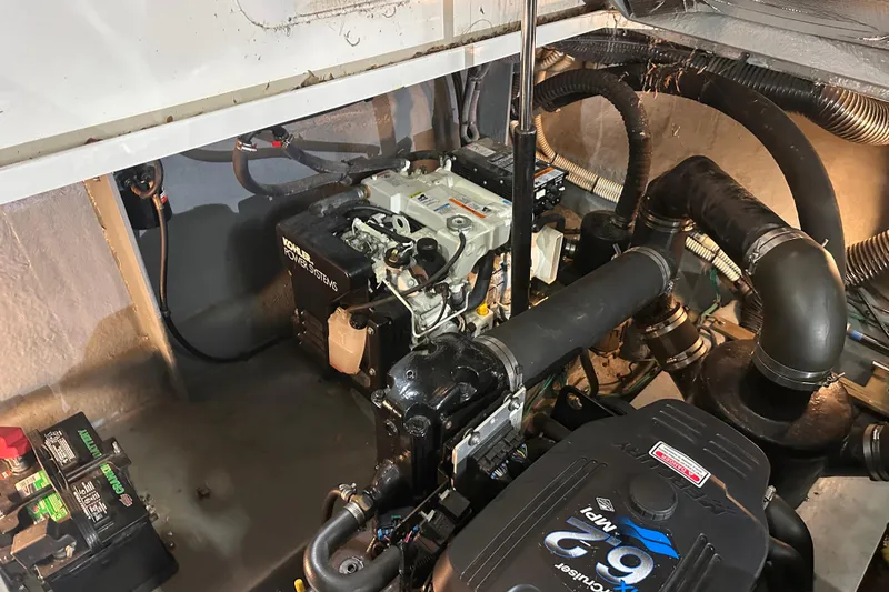 Slide: The Image of Engine room of a 2004 Sea Ray 340 Sundancer with Kohler power systems. - 55