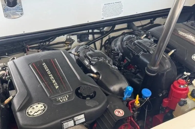 Slide: The Image of Engine compartment of a 2017 Cobalt R35 with Volvo Penta 350 V8 engine. - 17