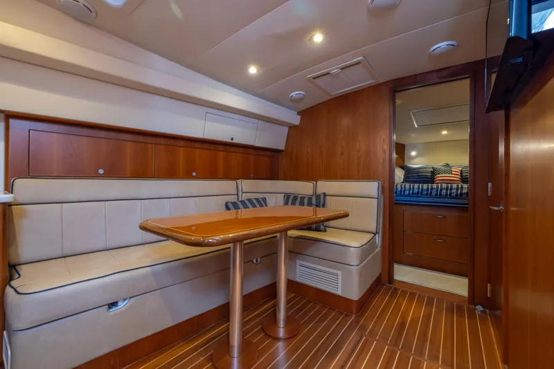 Slide: The Image of Luxurious bathroom in 2012 Cabo 44 Hardtop Express yacht with modern fixtures and shower. - 81