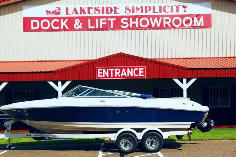 The Image of 2006 Sea Ray 205 Sport boat at Lakeside Simplicity Dock & Lift Showroom entrance. - 0