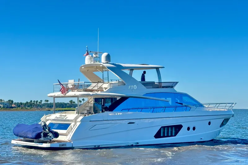 Slide: The Image of Luxurious 2016 Absolute 72 FLY yacht cruising on a sunny day. - 118