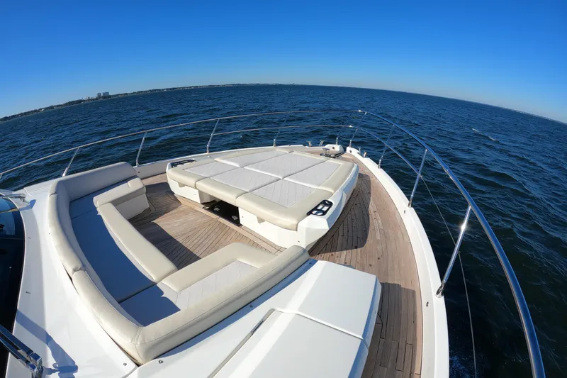 Slide: The Image of Luxurious 2016 Absolute 72 FLY yacht with spacious deck and ocean view. - 137