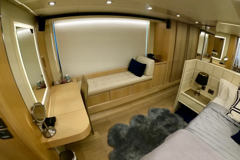 Slide: The Image of Luxurious interior of 2016 Absolute 72 FLY yacht with elegant furnishings and modern design. - 162