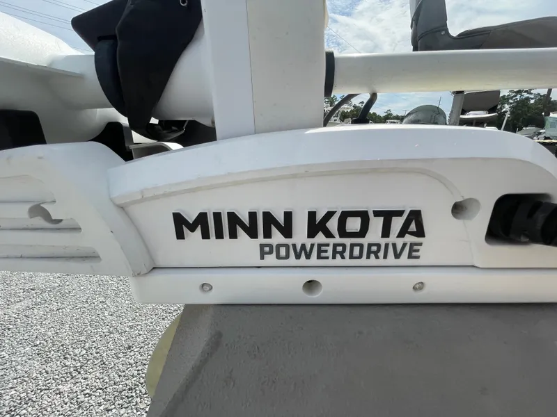 Slide: The Image of Minn Kota PowerDrive motor on 2019 Excel 1860 Stalker SC boat. - 10