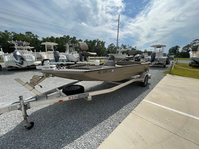 Slide: The Image of 2019 Excel 1860 Stalker SC boat on trailer in outdoor lot. - 4