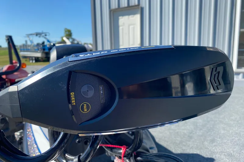 Slide: The Image of Close-up of 2026 Skeeter FXR21 FLEX boat control panel with pairing feature. - 5