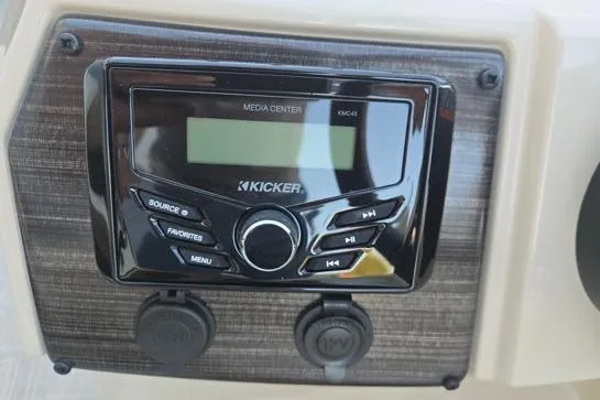 Slide: The Image of Kicker media center on 2022 Lowe SS210 boat dashboard. - 10