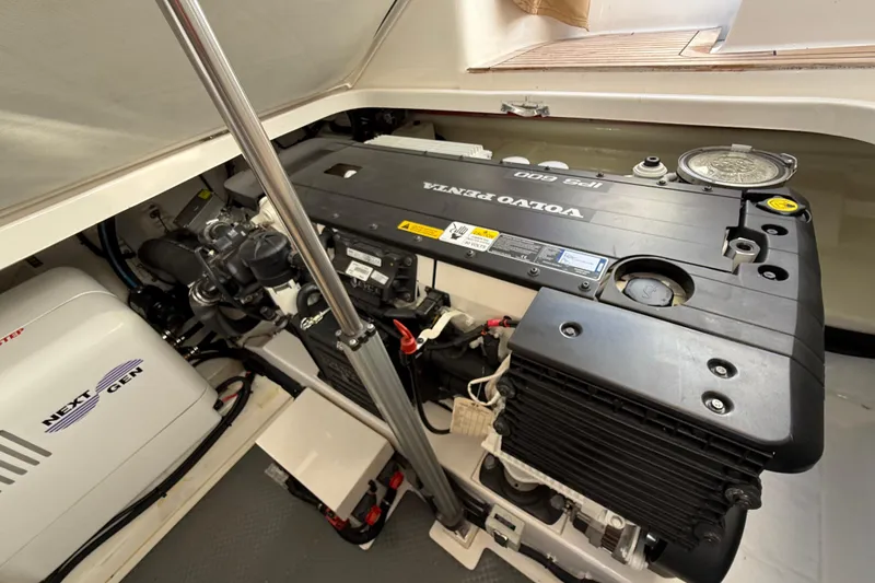 Slide: The Image of Engine room of 2017 Grand Banks 44 Eastbay SX with Volvo Penta IPS 600 engine. - 124