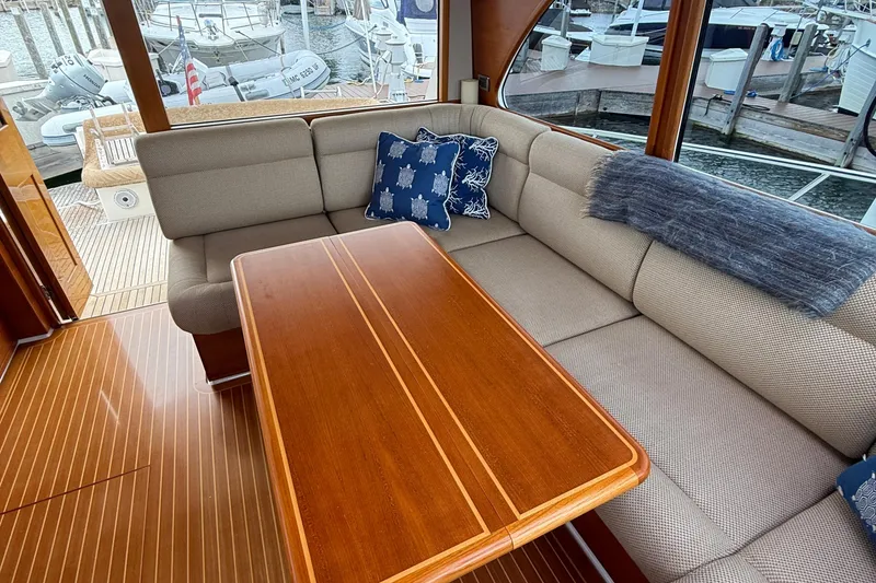 Slide: The Image of Interior of 2017 Grand Banks 44 Eastbay SX yacht with wooden cabinetry and modern appliances. - 57
