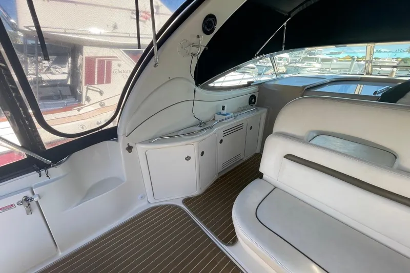 Slide: The Image of Control panel of a 2006 Sea Ray 360 Sundancer with Raymarine electronics. - 14