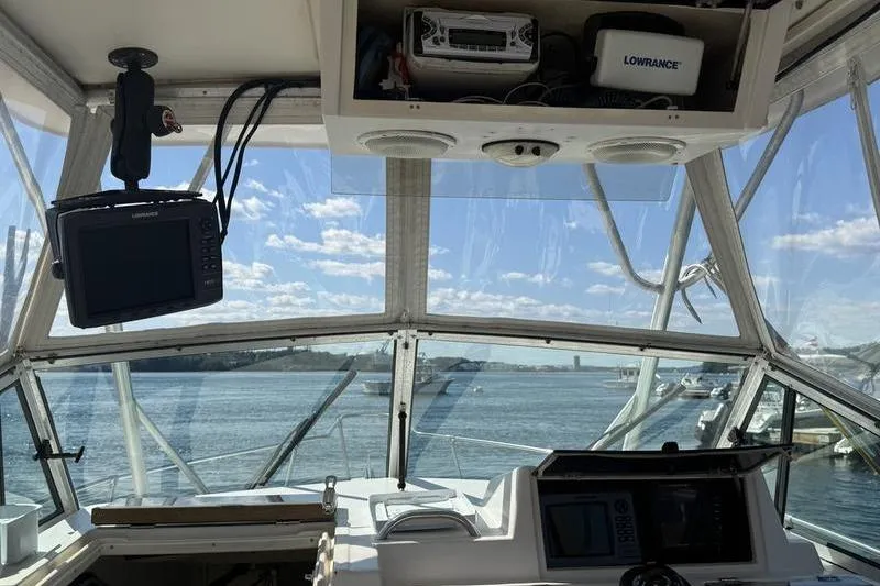 Slide: The Image of Interior view of 1995 Grady-White Gulfstream 232 boat with navigation equipment. - 1