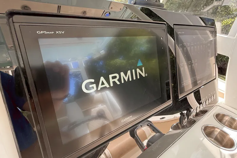 Slide: The Image of Garmin GPSMap XSV display on 2019 Pioneer 266 Pelagic boat dashboard. - 30