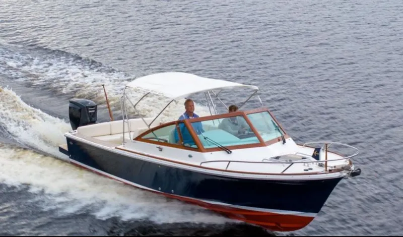 Slide: The Image of Top view of 2019 Hunt Yachts Harrier 26 layout. - 54