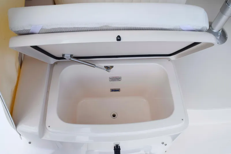 Slide: The Image of Open storage compartment on 2012 Grady-White Express 360 boat. - 22