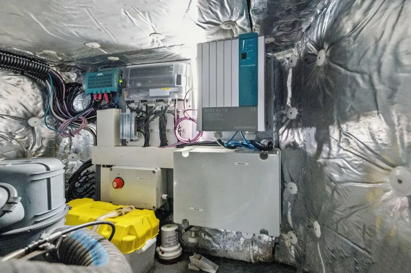 Slide: The Image of Interior of 2019 Itacatamarans 14.99, featuring modern design and wooden flooring. - 105