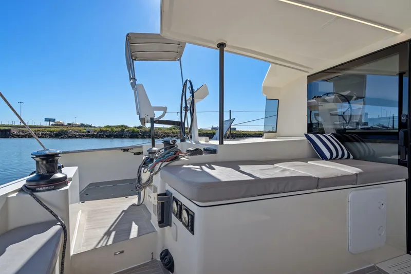 Slide: The Image of Luxurious bedroom interior of 2019 Itacatamarans 14.99 with modern design and cozy bedding. - 111