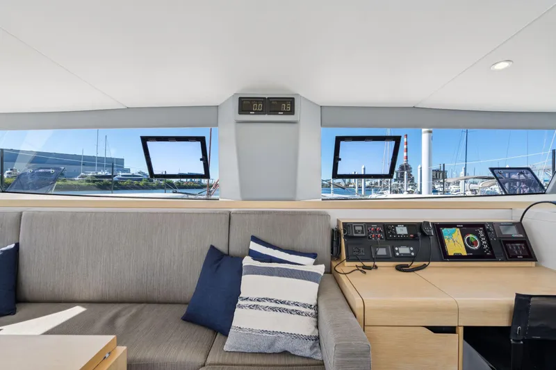 Slide: The Image of Interior mechanical components of a 2019 Itacatamarans 14.99 catamaran, showcasing detailed engineering. - 184