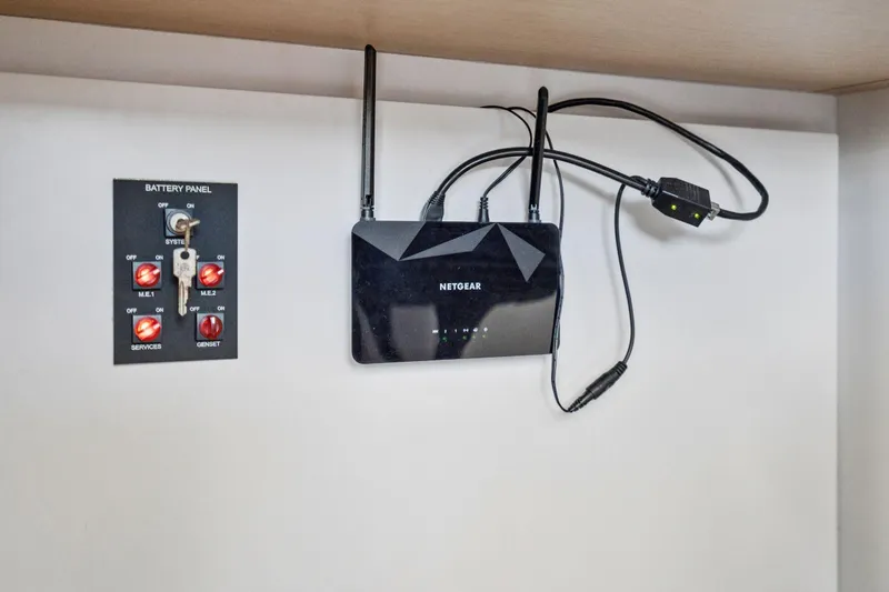 Slide: The Image of Luxurious interior of 2019 Itacatamarans 14.99 yacht with modern design and marina view. - 78