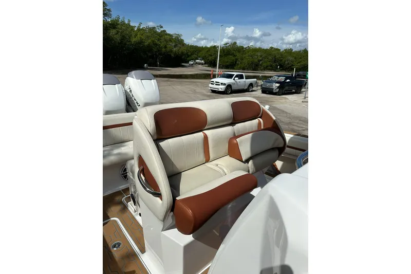 Slide: The Image of 2015 Nor-Tech 390 Sport Center Console with luxurious seating and powerful engines. - 22