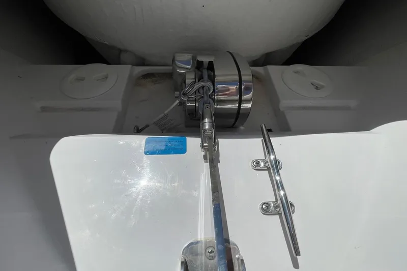 Slide: The Image of 2024 Sportsman Open 232 Center Console boat anchor system detail. - 57
