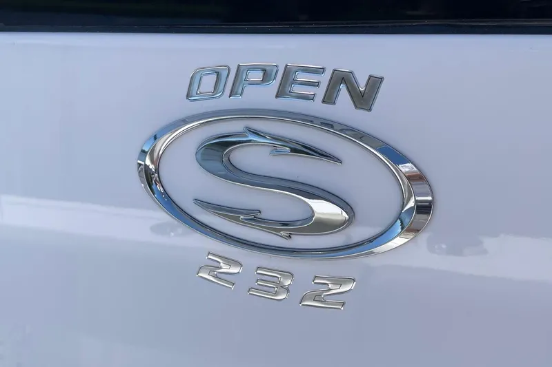 Slide: The Image of 2024 Sportsman Open 232 Center Console logo on white background. - 75
