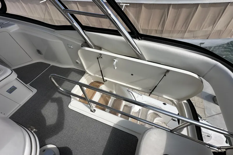 Slide: The Image of Interior view of 2007 Sea Ray 580 Sedan Bridge yacht staircase. - 7
