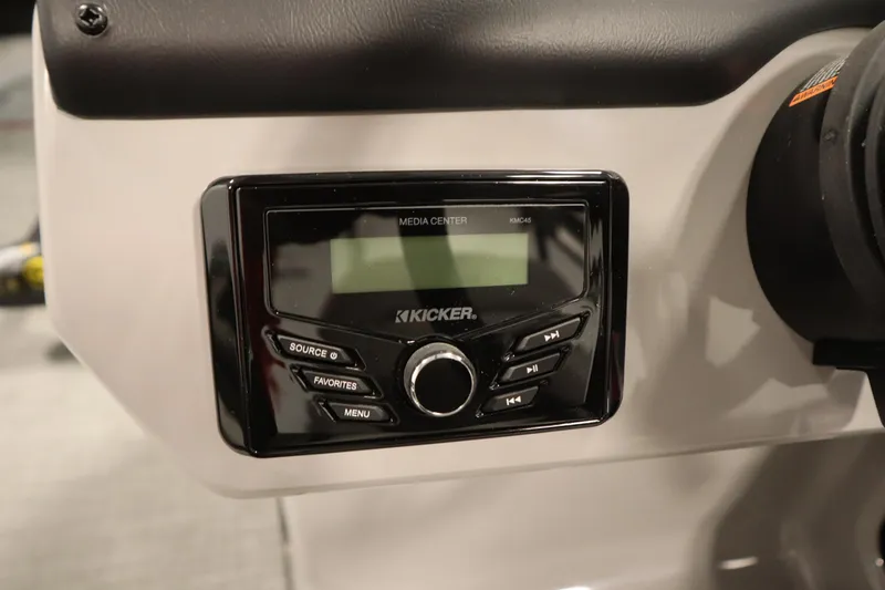 Slide: The Image of Kicker media center in 2026 Lowe LF 194 boat dashboard. - 25