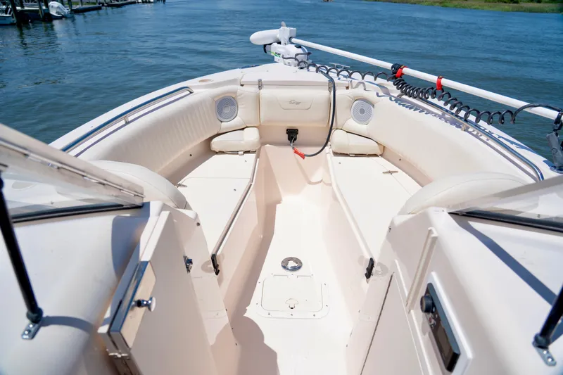 Slide: The Image of 2007 Grady-White Tournament 275 boat interior with seating and water view. - 20