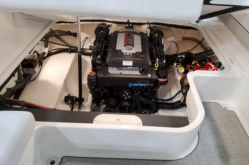 Slide: The Image of Engine compartment of 2026 Formula 240 Bowrider boat, showcasing powerful engine and clean layout. - 12
