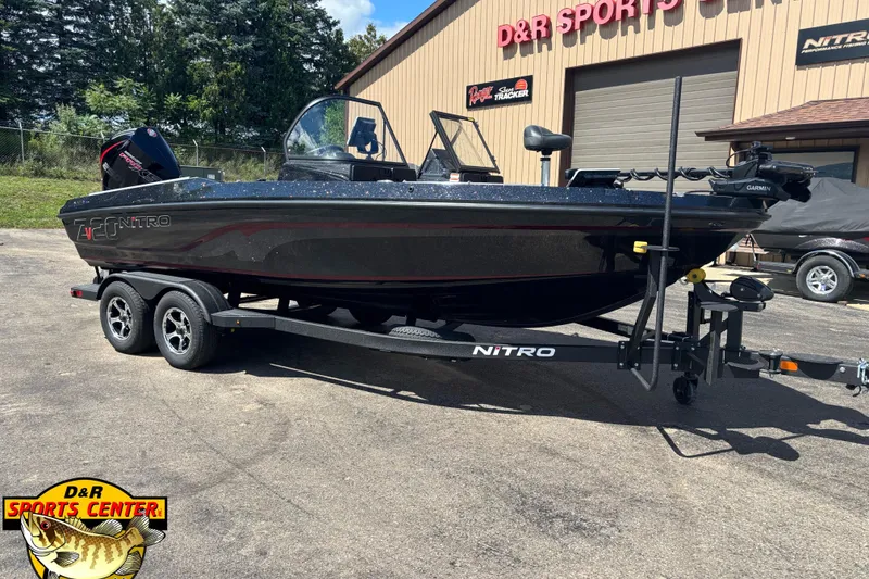 The Image of 2026 Nitro ZV20 Pro boat on trailer at D&R Sports Center. - 0