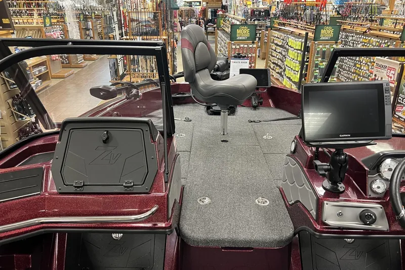 Slide: The Image of Interior of 2026 Nitro ZV20 Pro boat with advanced navigation system and seating. - 3