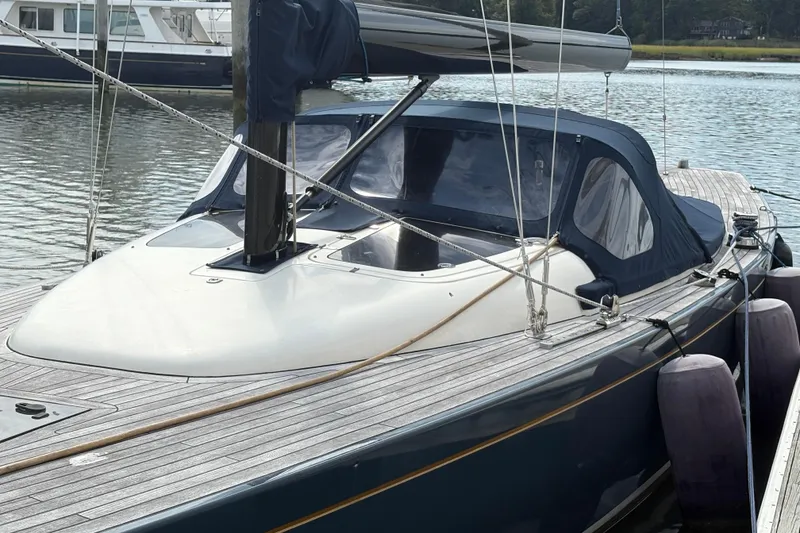 Slide: The Image of Sleek 2017 Leonardo Eagle 44 yacht docked, featuring elegant design and modern amenities. - 26