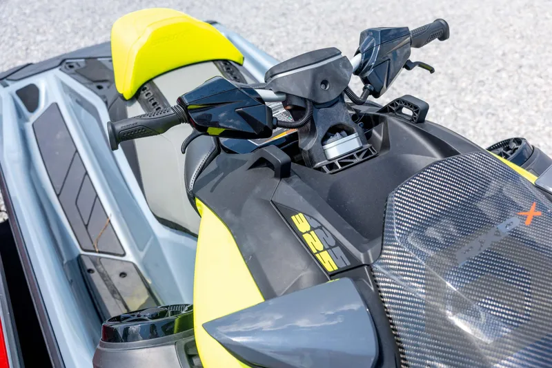 Slide: The Image of 2024 Sea-Doo RXP-X 325 jet ski with vibrant yellow seat and sleek design. - 25