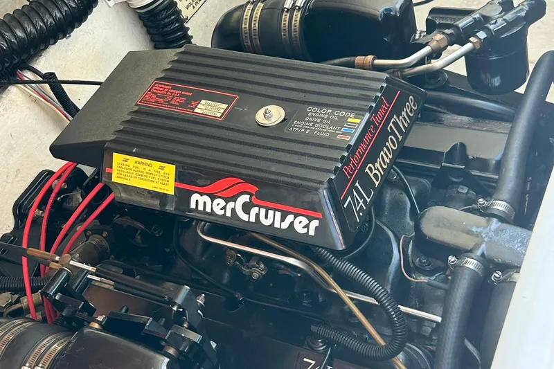 Slide: The Image of MerCruiser 7.4L Bravo Three engine in 1995 Formula 280 Sun Sport boat. - 11