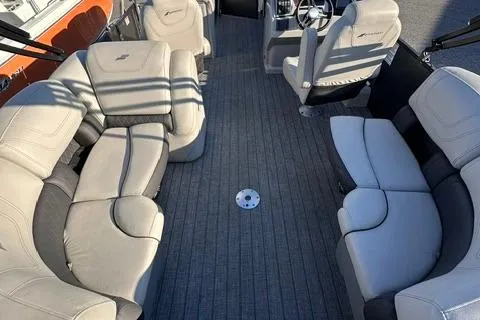 Slide: The Image of 2021 Starcraft SLS 1 boat interior with spacious seating and modern design. - 4