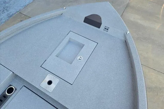 Slide: The Image of Bow of 2026 Vexus ACX2150 boat with storage compartments and fixtures. - 3