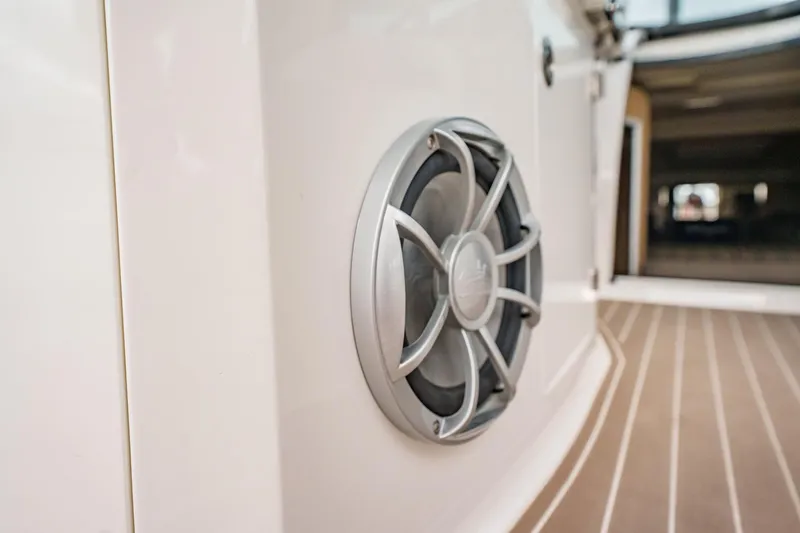 Slide: The Image of Speaker on 2015 Monterey 335 Sport Yacht, showcasing sleek design and craftsmanship. - 48