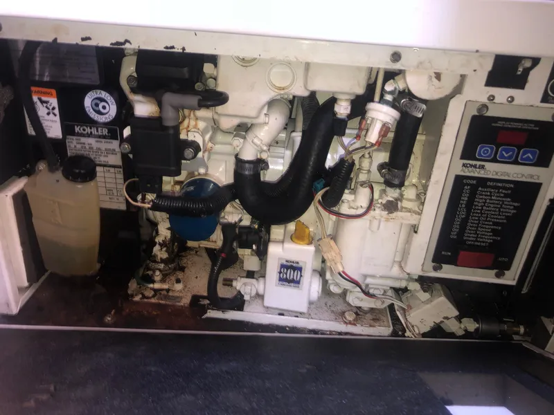 Slide: The Image of Engine compartment of a 2008 Chaparral 330 Signature boat. - 19