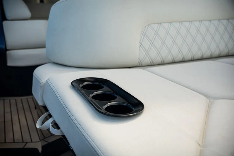 Slide: The Image of Luxurious interior seating with cup holders in 2025 Dutch American DA 53 model. - 16