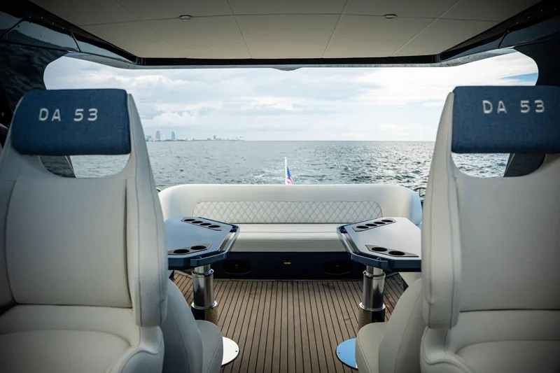 Slide: The Image of Luxury interior of 2025 Dutch American DA 53 yacht with ocean view. - 24