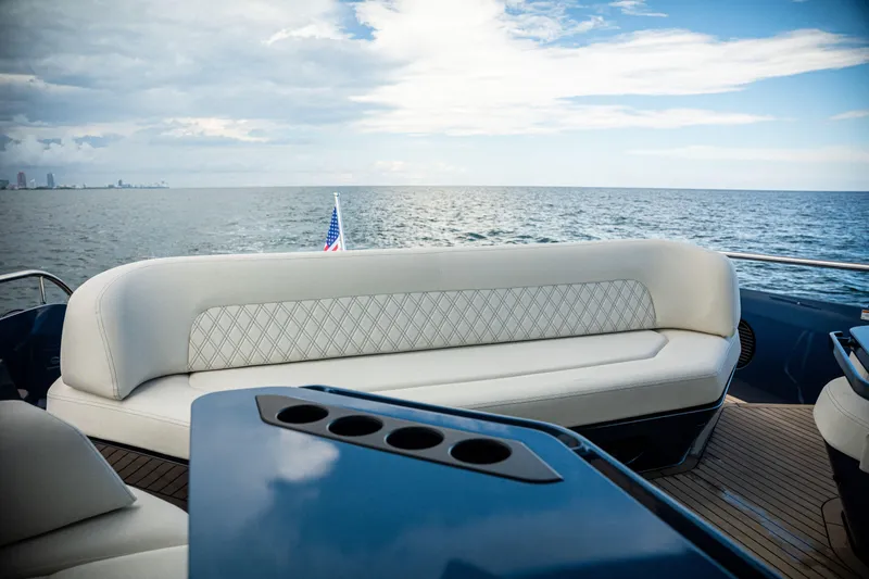 Slide: The Image of Luxurious seating on 2025 Dutch American DA 53 yacht with ocean view. - 26