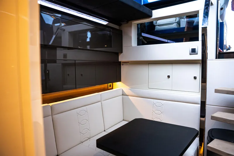 Slide: The Image of Luxurious interior of 2025 Dutch American DA 53 yacht with modern seating and sleek design. - 69