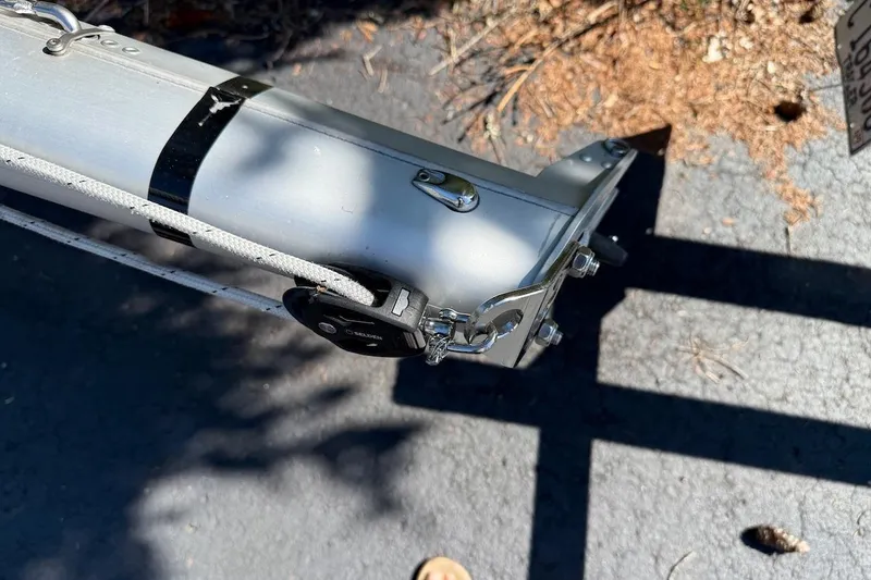 Slide: The Image of Close-up of a Hallett 33 boat component, 2007 model, on a sunny day. - 28