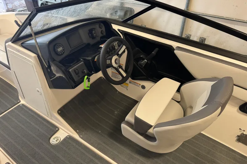 Slide: The Image of 2026 Yamaha Boats AR190 engine compartment with visible components and wiring. - 8