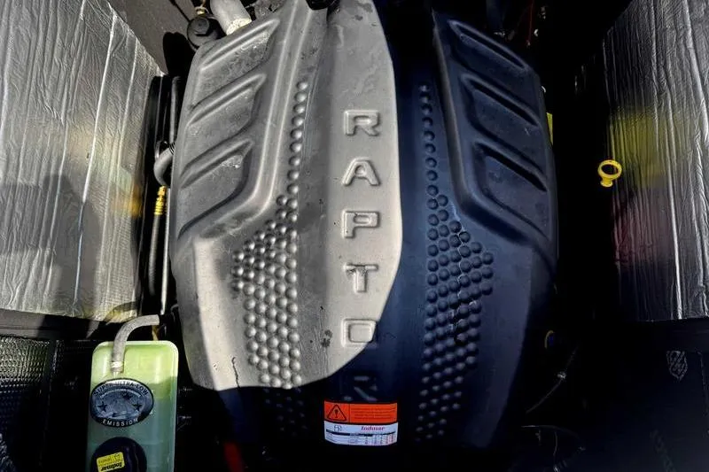 Slide: The Image of 2023 Moomba Max engine featuring Raptor branding, showcasing powerful performance components. - 12