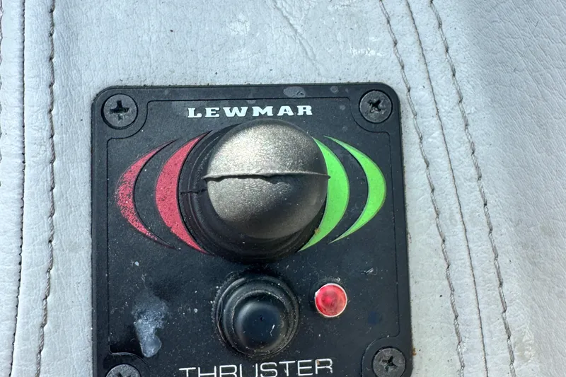 Slide: The Image of Lewmar thruster control panel on 2024 Regal LX6 boat. - 16
