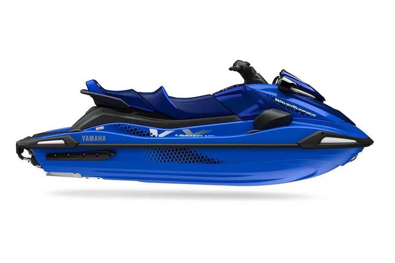 The Image of Manufacturer Provided Image: 2026 Yamaha WaveRunner VX Limited HO jet ski speeding on water, rider in blue vest. - 0