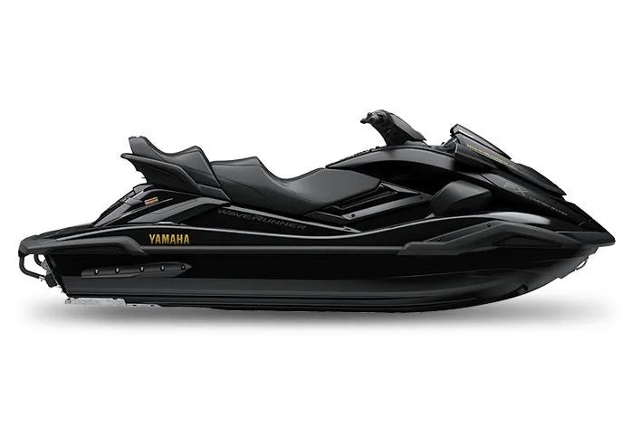 The Image of 2026 Yamaha WaveRunner FX Limited SVHO jet ski on display at a boat show. - 0